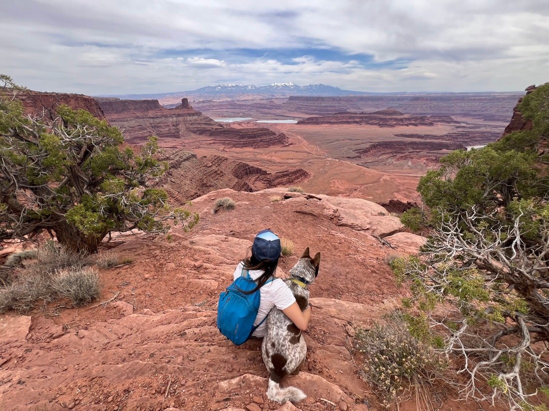 Lisette and Sheila looking out over Canyonlands