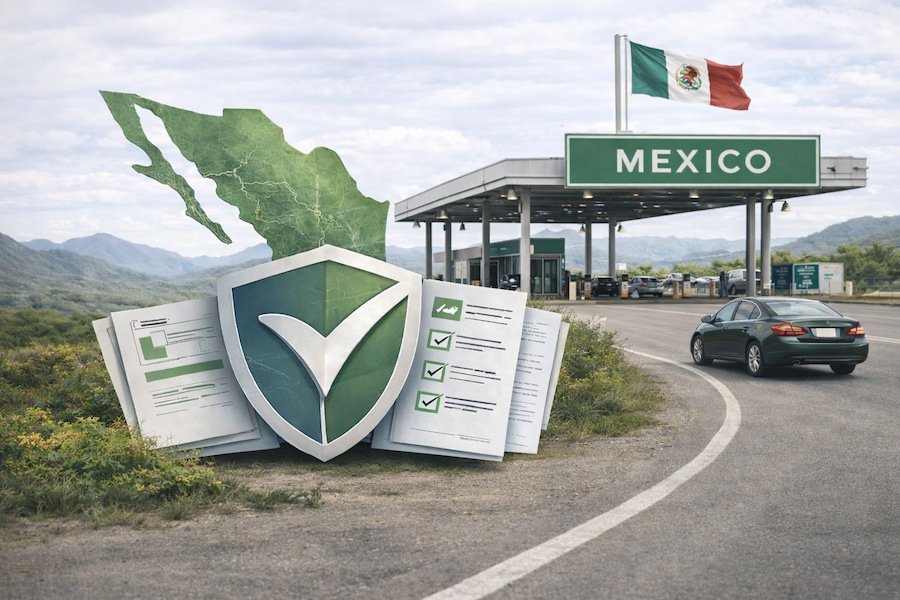 Crossing the border into Mexico